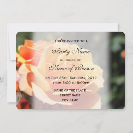 Linda flor de rosa amarela, todos os convites de f