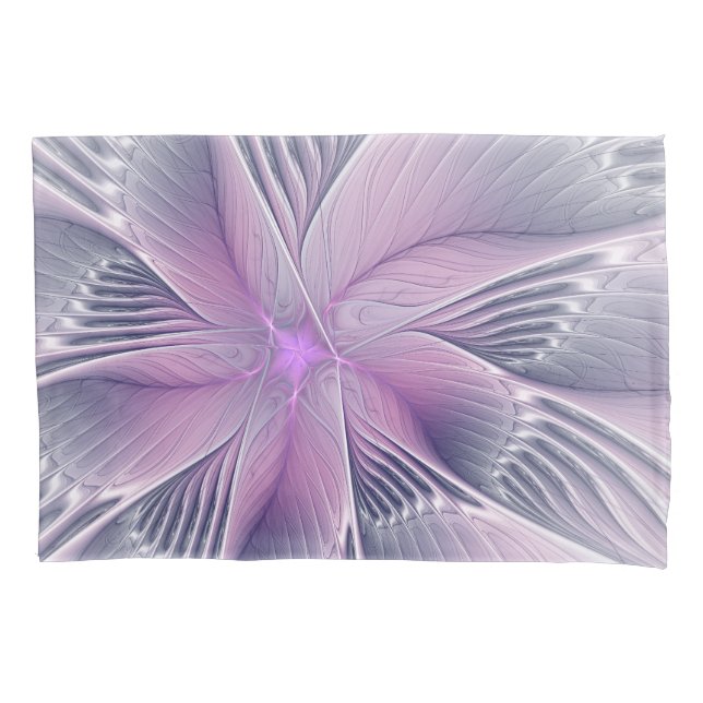 Linda Flor Rosa Arte Abstrato Fractal Moderno (Frente)
