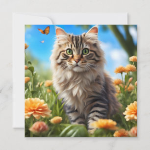 Linda gata de belo jardim