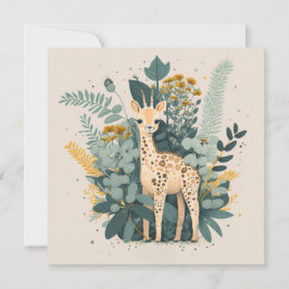 Linda girafa no jardim