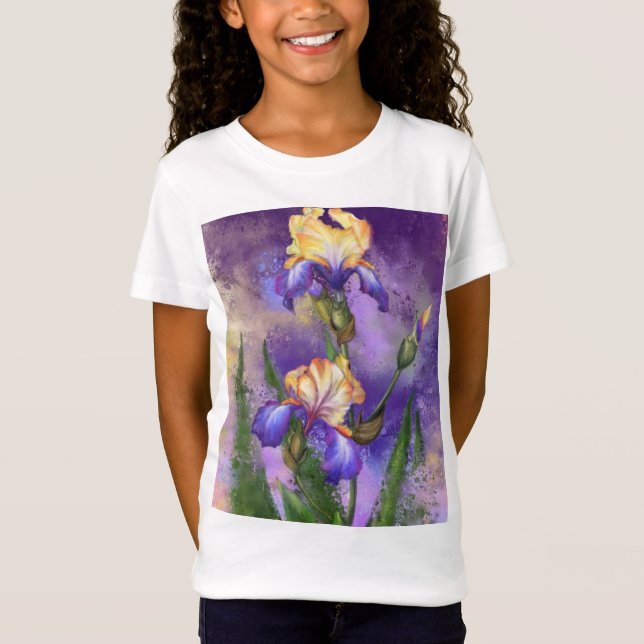 Linda Iris Flowers T-Shirt (Frente)