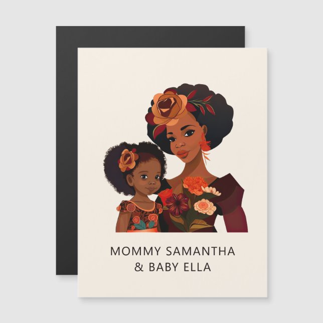 Linda mãe negra e filha (20) (Frente/Verso)
