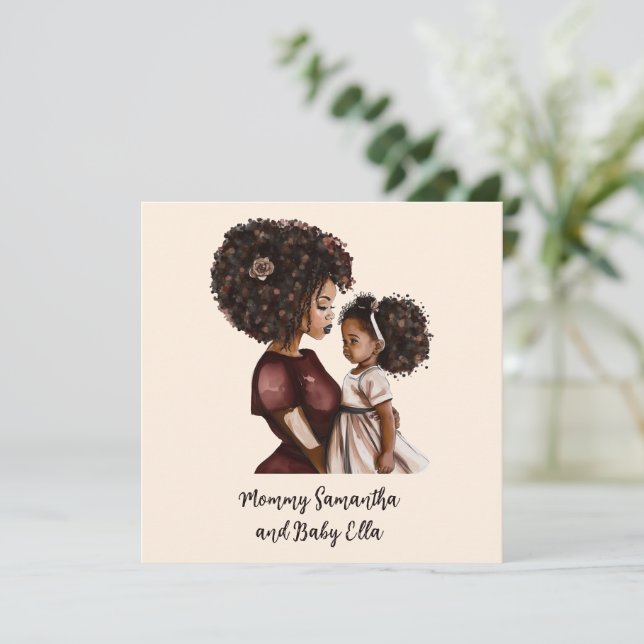 Linda mãe negra e filha (26) (Em pé/Frente)
