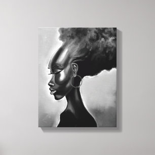 Linda Mulher Africana Impressão em Tela