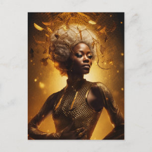 Linda Mulher no Cartão Dourado