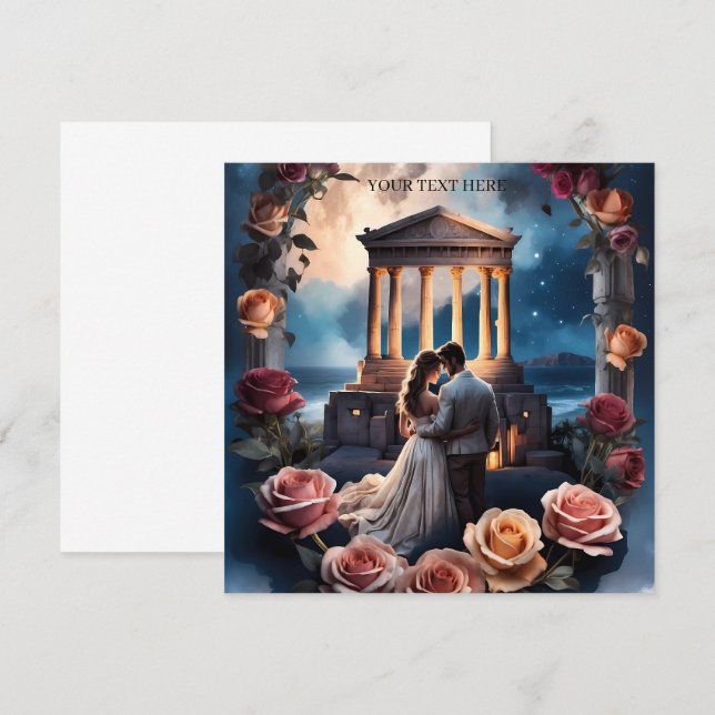 Linda noiva e noiva ao lado do mar (Frente/Verso)