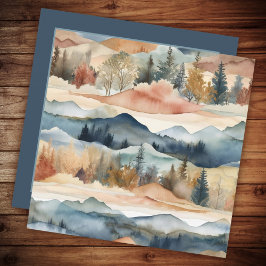 Linda paisagem com aquarela Obrigado