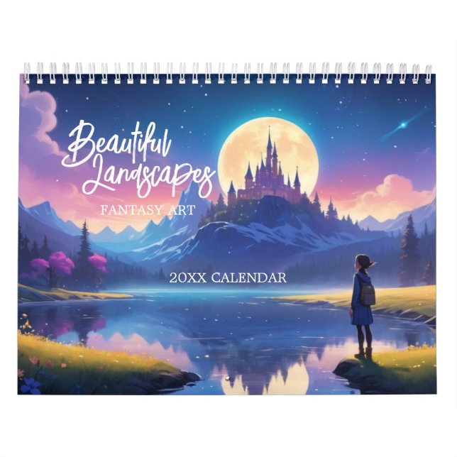 Linda Paisagem Fantasia Calendário de Arte (Capa)