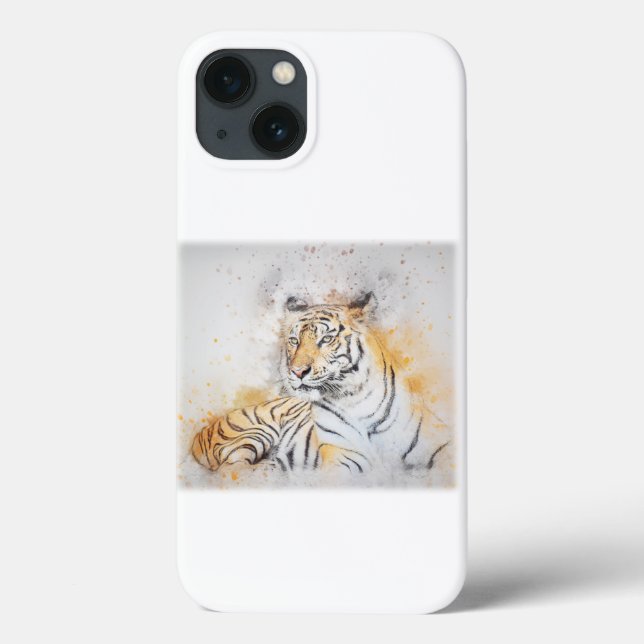 Linda pintura Bengala Tiger (Verso)