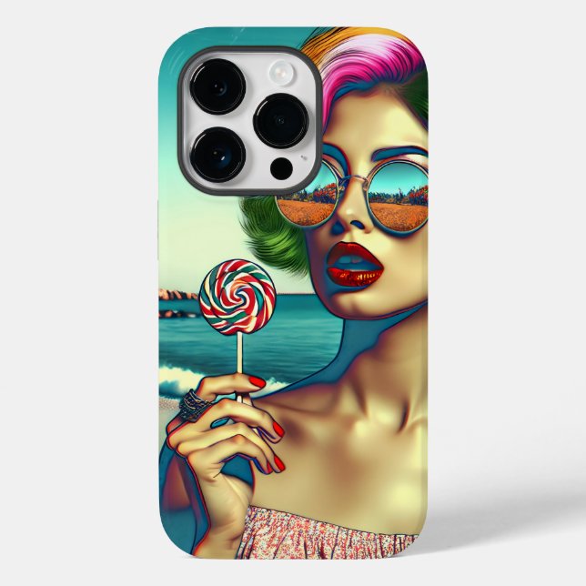Linda Pop de Arte Retro com Lollipop (Verso)