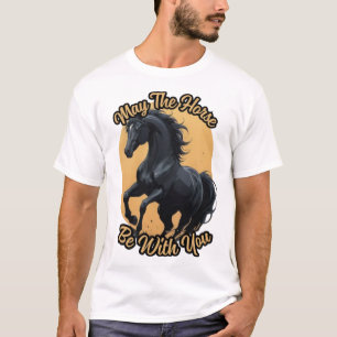 Linda T-Shirt Cavalo Negro