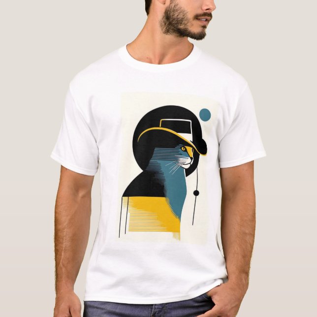 Linda t-shirt de gato (Frente)