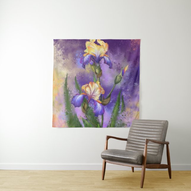 Linda Tapeçaria de Flores de Íris (In Situ)