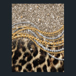 Linda Trendência Leopard Faux Impressão Animal<br><div class="desc">Esta design apresenta uma bela e moderna impressão leopardo com sotaques brilhantes. A impressão falsa em animais de pele está disponível em tons de ouro amarelo, branco, cinza, marrom, preto e creme. A imagem está na moda e moderna, com elementos na moda e artísticos que certamente agradam. É perfeito para...</div>