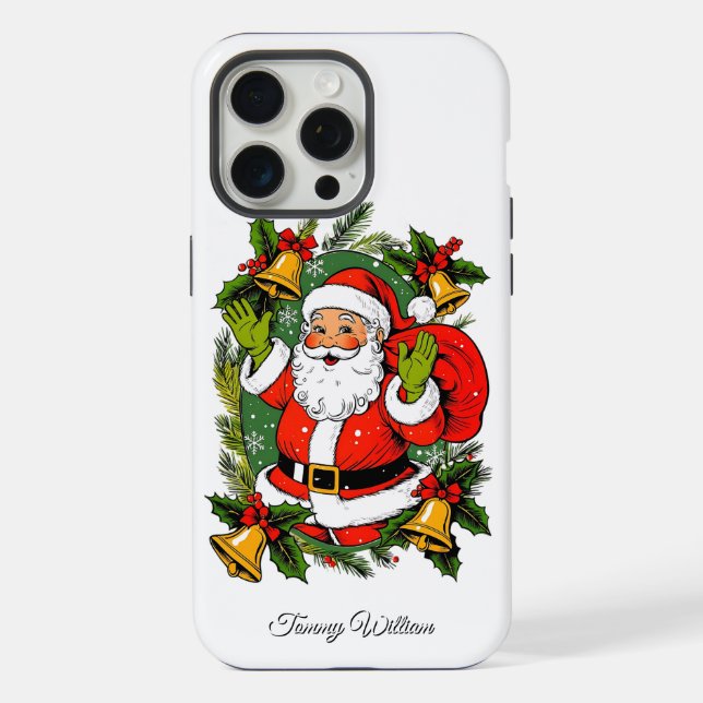 Linda Vintage Tradicional Elegante Feliz Natal (Verso)