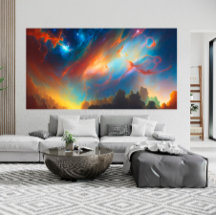 Lindas Abstrato Space Night Sky stars 4 Poster