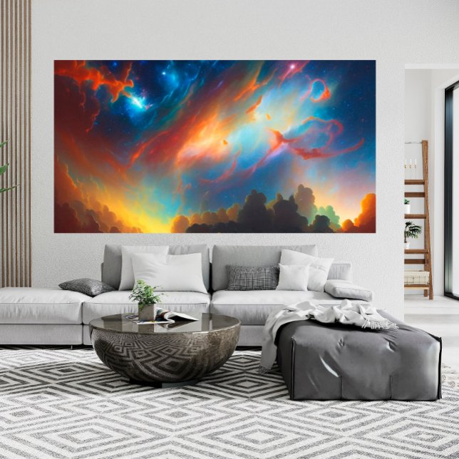 Lindas Abstrato Space Night Sky stars 4 Poster (Criador carregado)
