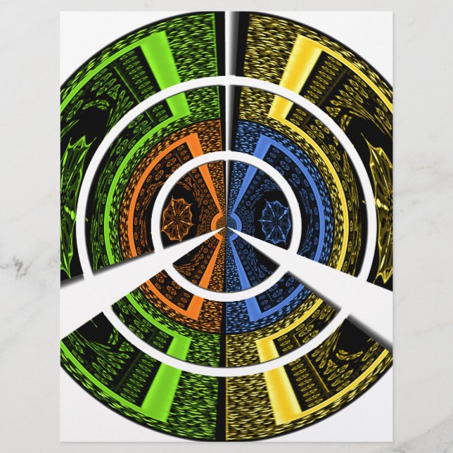 Lindas ilustrações circulares coloridas africanas (Frente)