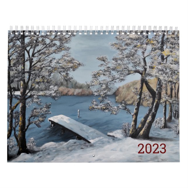 Lindas paisagens do calendário 2023 - pinturas pet (Capa)