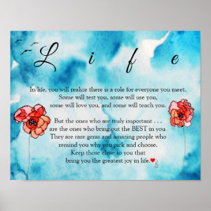 Lindas palavras de vida inspiradoras Poster