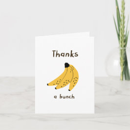 Lindo cartão de agradecimento com um monte de bana