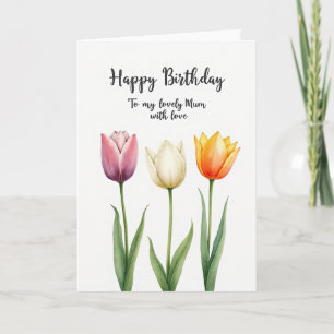 Lindo Cartão de Aniversário Botânico