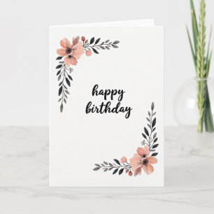 Lindo Cartão de Aniversário em Aquarela