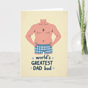 Lindo Cartão de Arte de Torso do Dia dos Pais