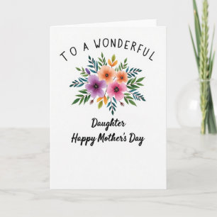 Lindo Cartão de Arte Floral para o Dia das Mães