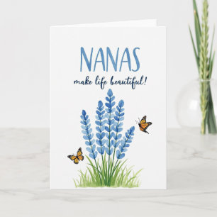 Lindo Cartão de Dia das Nanas Floral