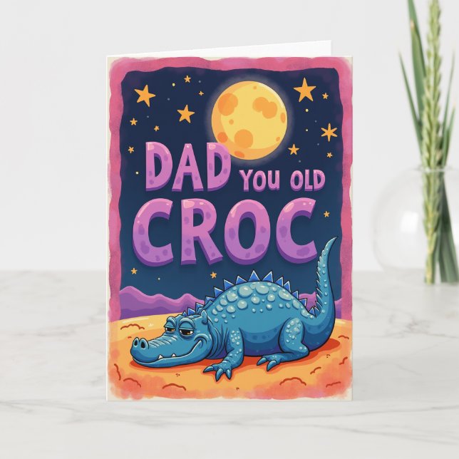 Lindo Cartão de Dia dos Pais Croc (Frente)
