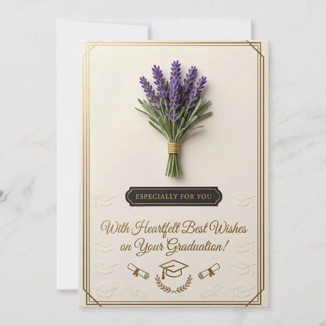 Lindo Cartão de Formatura Floral (Frente)