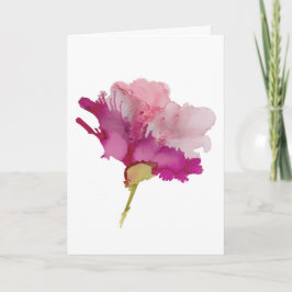 Lindo Cartão de Saudação Floral Rosa Abstrato