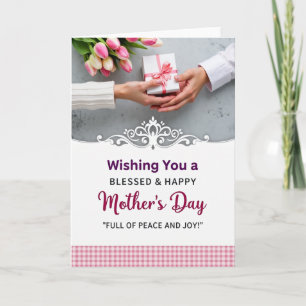 Lindo cartão de tulipas para o Dia das Mães