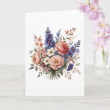 Lindo Cartão do Dia das Mães com Flores e Amor