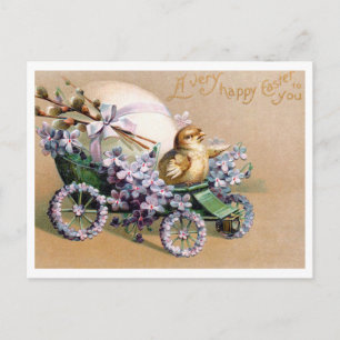 Lindo cartão postal vintage da Páscoa