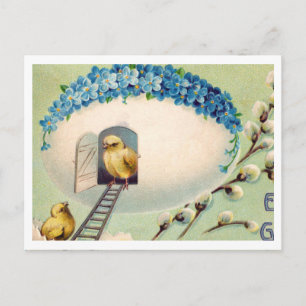 Lindo cartão postal vintage de Páscoa