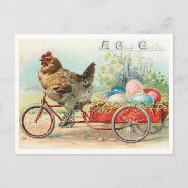 Lindo cartão postal vintage de Páscoa (Frente)