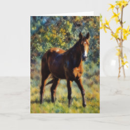 Lindo Cavalo no Cartão de Arte Pacífico do Pasto