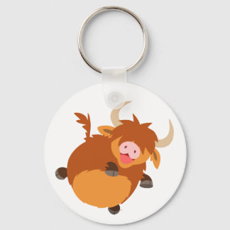 Lindo chaveiro de desenho animado de vaca das Terr
