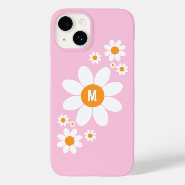 Lindo Design de Margarida Branca Simples com Inici (Verso)