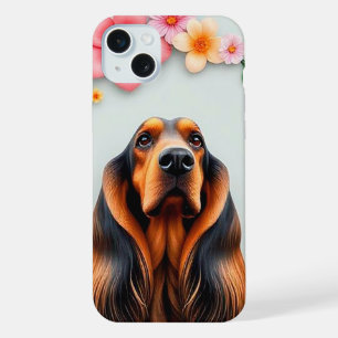 Lindo Design Floral de Luxo do Afghan Hound