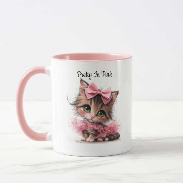 Lindo em Rosa. – Caneca de Gatinho (Esquerda)