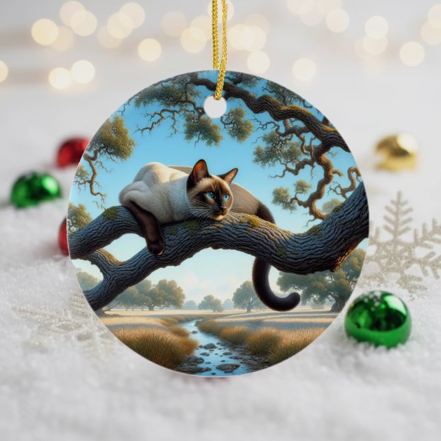 Lindo Enfeite de Gato Siames (Criador carregado)