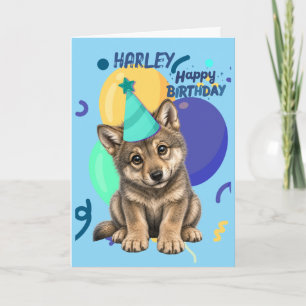 Lindo Filhote de Lobo, Cartão de Aniversário de Me