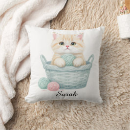 Lindo Kit de Fio Almofada de Arremesso Gatinho 