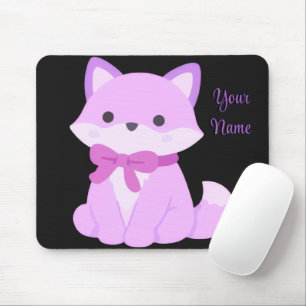 Lindo Mousepad Personalizado com Raposa Sentada e