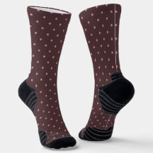 Lindo Padrão de Bolinhas Marrom e Rosa Boho