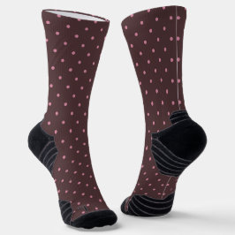 Lindo Padrão de Bolinhas Marrom e Rosa Boho