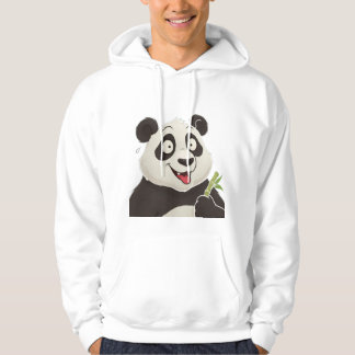 Lindo Panda de Desenho Animado Feliz com Moletom d